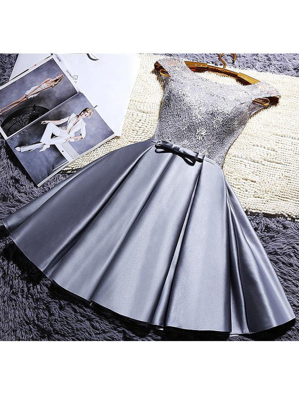 Homecoming Dress Chic A-line Lace Short Prom Dress Party Dress Homecoming Dress BabaMila