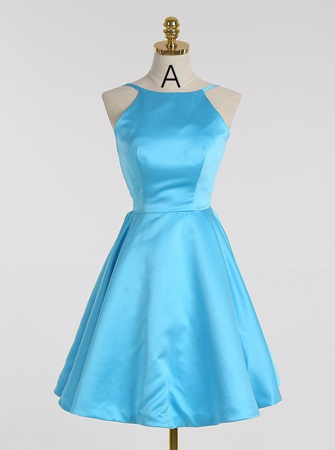 Homecoming Dress Sexy A-line Halter Short Prom Dress Party Dress Homecoming Dress BabaMila