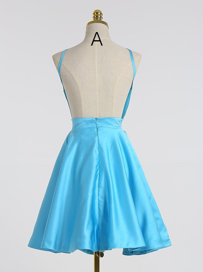 Homecoming Dress Sexy A-line Halter Short Prom Dress Party Dress Homecoming Dress BabaMila