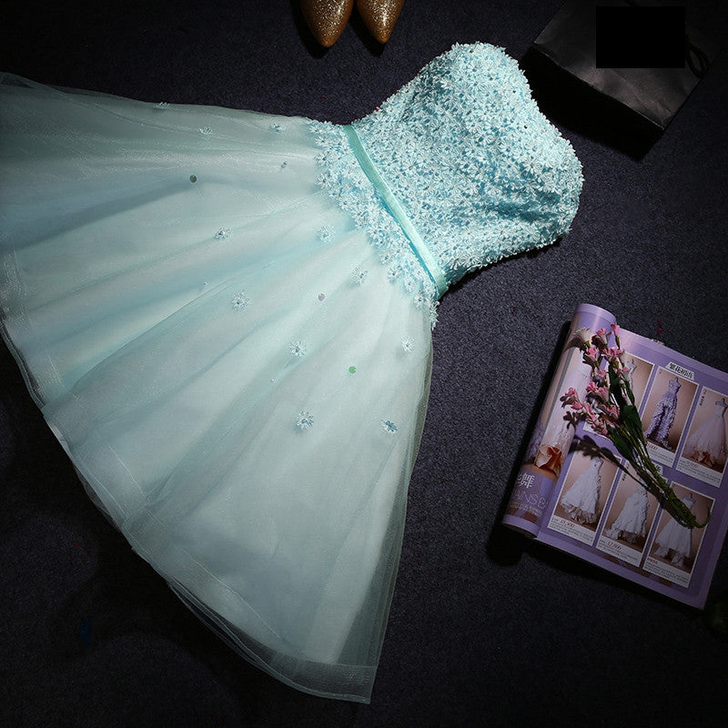 Homecoming Dress Sexy A-line Strapless Short Prom Dress Party Dress Homecoming Dress BabaMila
