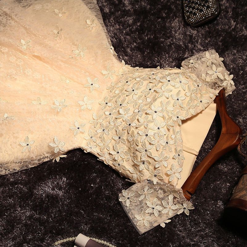 Homecoming Dress Sexy A-line Flower Short Prom Dress Party Dress Homecoming Dress BabaMila