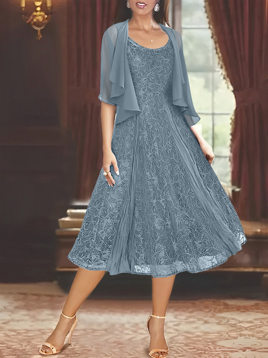 A-Line/Princess One-Shoulder Sleeveless Floor-Length Mother Of The Bride Dresses With Split Side BabaMila