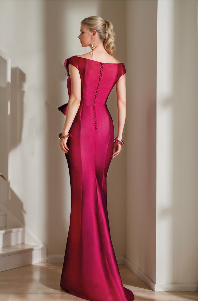 Trumpet/Mermaid Off-The-Shoulder Mother Of The Bride Dresses With High Split BabaMila