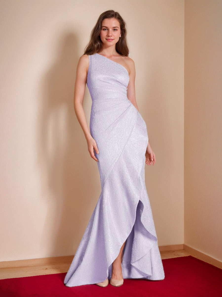 Trumpet/Mermaid One-Shoulder Asymmetrical Elegant Mother Of The Bride & Groom Dresses With Ruffles BabaMila