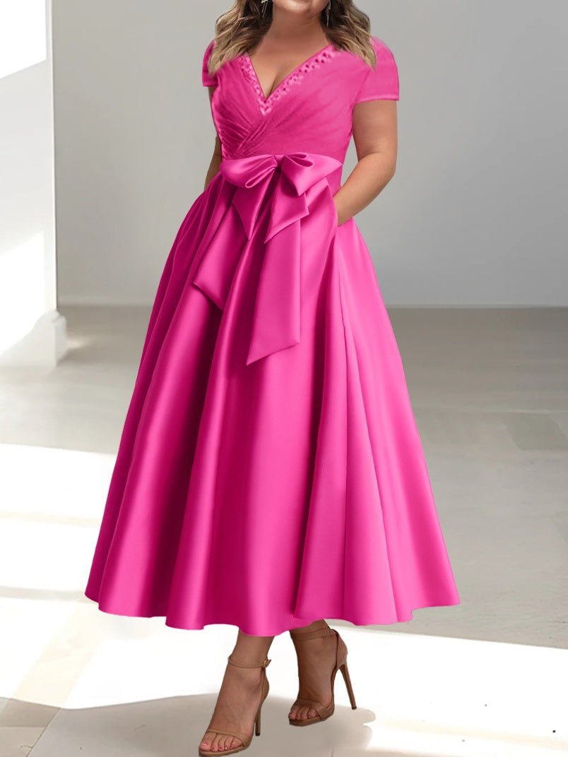 A-Line/Princess One-Shoulder Sleeveless Floor-Length Mother Of The Bride Dresses With Split Side BabaMila