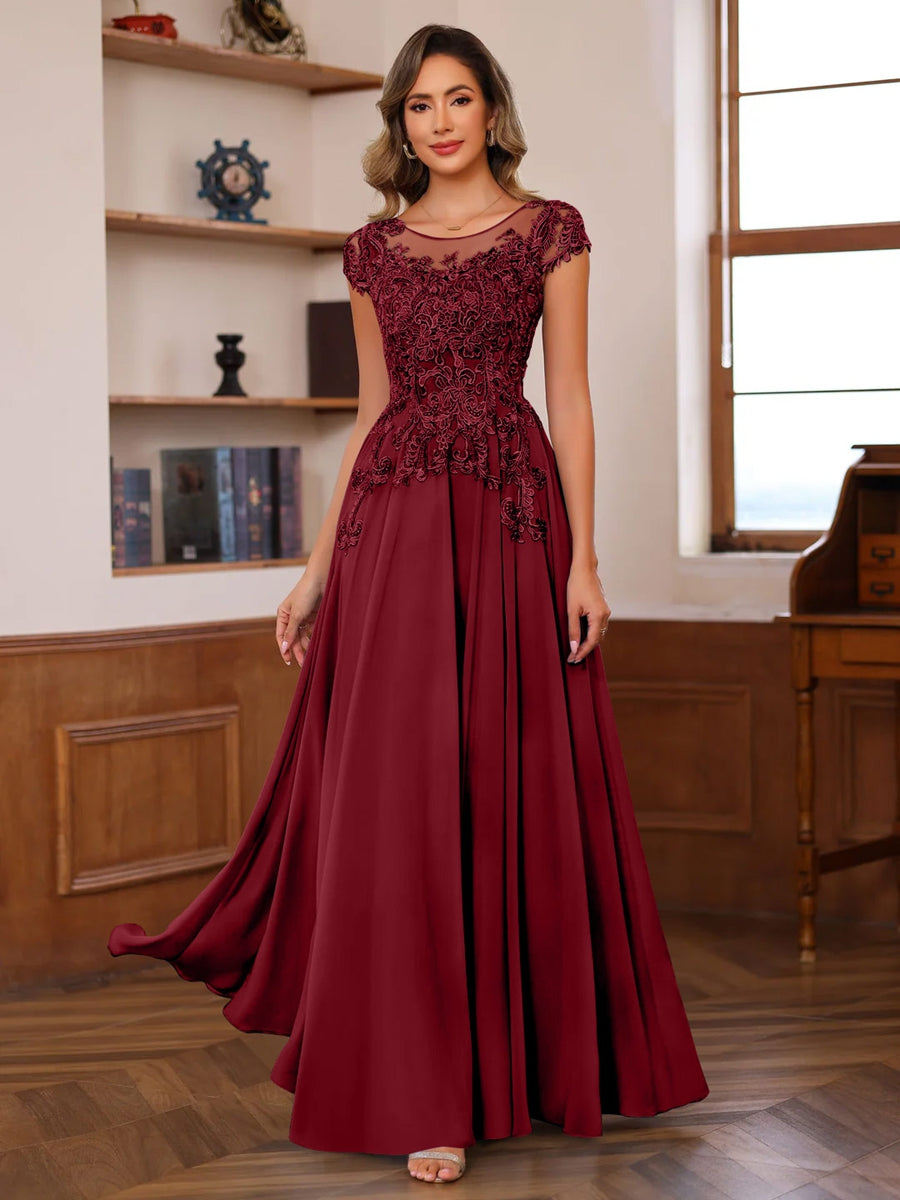 A-Line/Princess One-Shoulder Sleeveless Floor-Length Mother Of The Bride Dresses With Split Side BabaMila