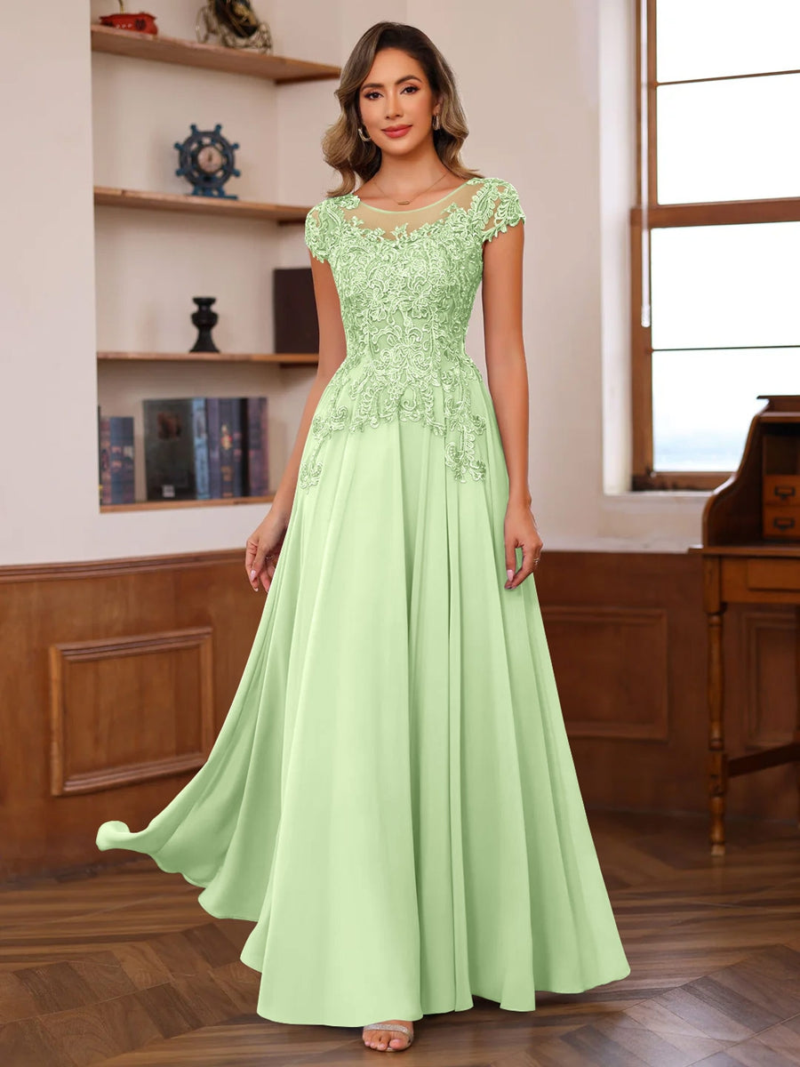 A-Line/Princess One-Shoulder Sleeveless Floor-Length Mother Of The Bride Dresses With Split Side BabaMila