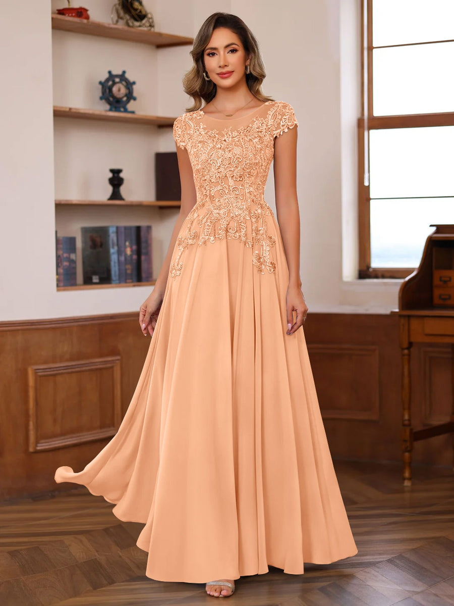 A-Line/Princess One-Shoulder Sleeveless Floor-Length Mother Of The Bride Dresses With Split Side BabaMila