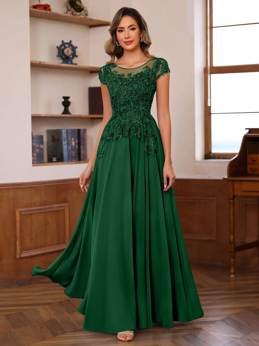 A-Line/Princess One-Shoulder Sleeveless Floor-Length Mother Of The Bride Dresses With Split Side BabaMila