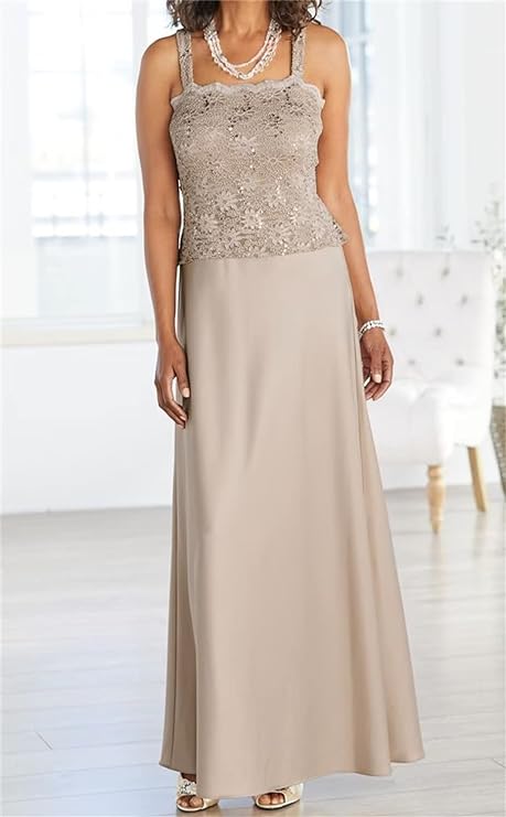 Sheath/Column Spaghetti Straps Floor-Length Mother Of The Bride Dresses BabaMila