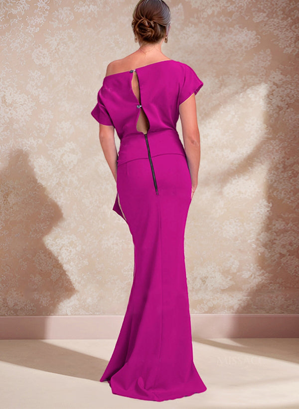 Trumpet/Mermaid One-Shoulder Mother Of The Bride Dresses With Split Side BabaMila