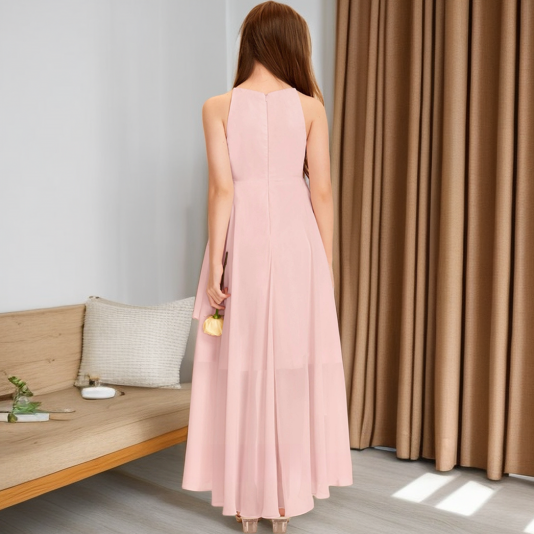 Asymmetrical Chiffon Junior Bridesmaid Dress/Girls Dresses Girls Gidiondress