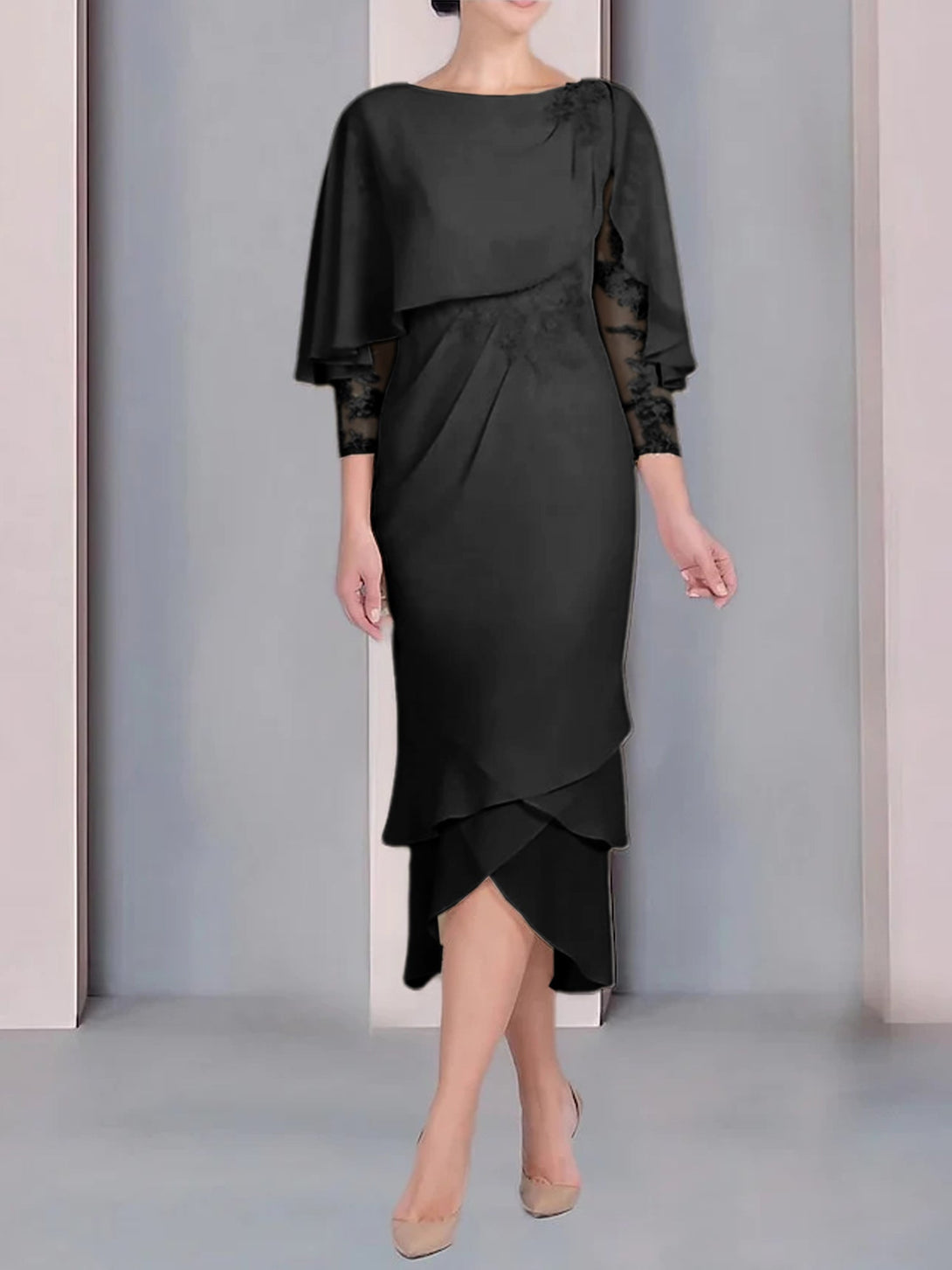 A-Line/Princess One-Shoulder Sleeveless Floor-Length Mother Of The Bride Dresses With Split Side BabaMila