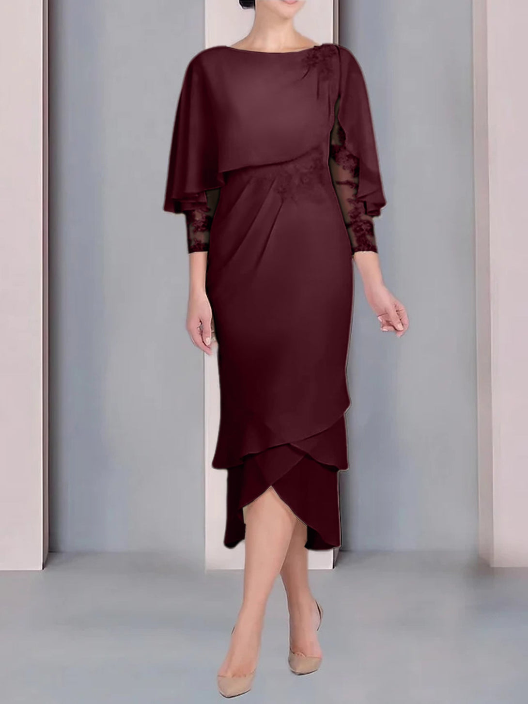 A-Line/Princess One-Shoulder Sleeveless Floor-Length Mother Of The Bride Dresses With Split Side BabaMila