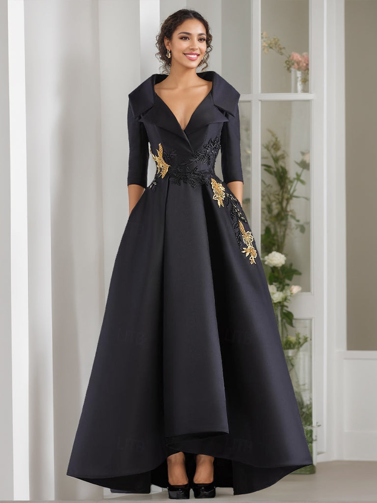 A-Line/Princess One-Shoulder Sleeveless Floor-Length Mother Of The Bride Dresses With Split Side BabaMila