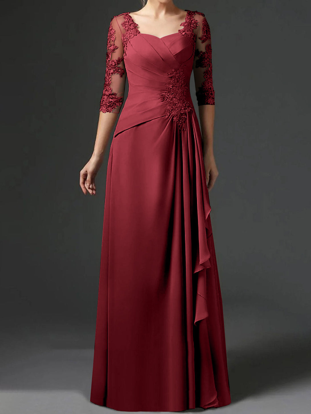 A-Line/Princess One-Shoulder Sleeveless Floor-Length Mother Of The Bride Dresses With Split Side BabaMila