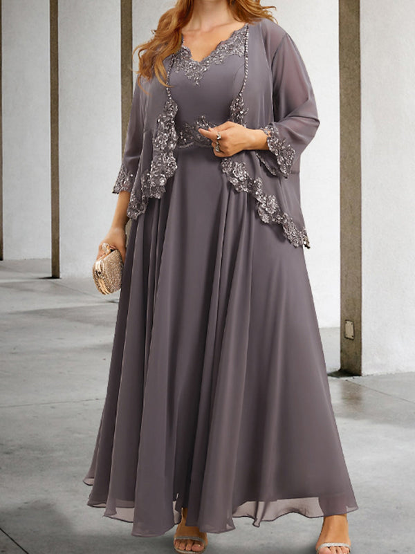 A-Line/Princess Mother Of The Bride Dresses With Applique & Sequins BabaMila