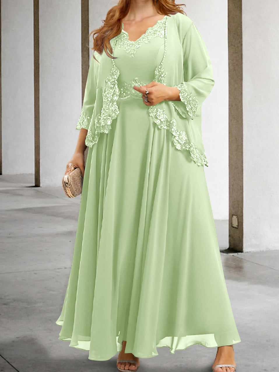 A-Line/Princess Mother Of The Bride Dresses With Applique & Sequins BabaMila