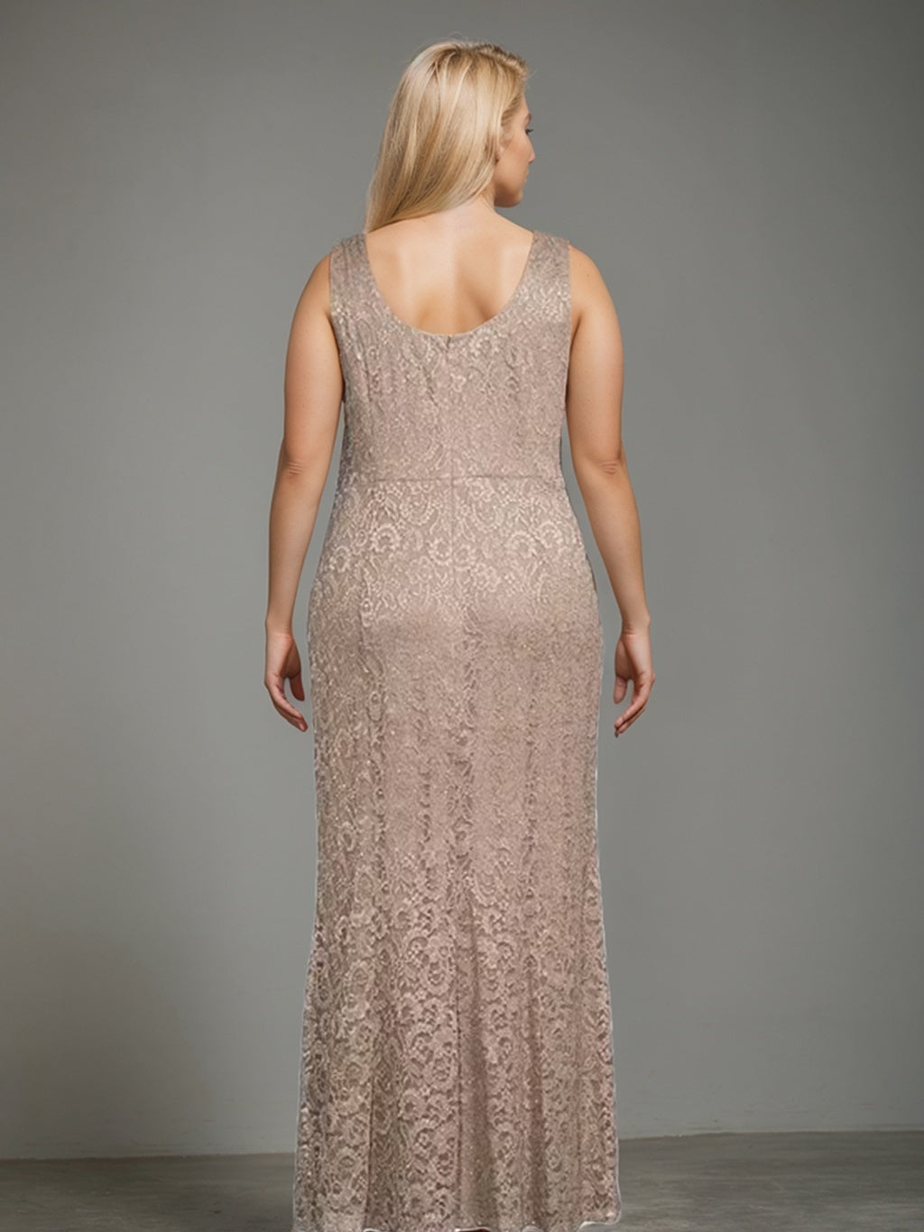 Sheath/Column Square Neck 3/4 Length Sleeves Floor-Length 2 Pieces Plus Size Mother Of The Bride Dresses With Jacket BabaMila