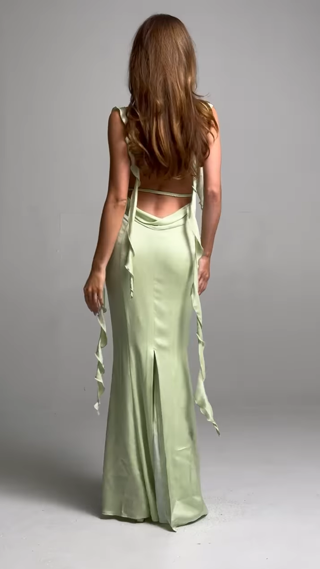 Sheath/Column Cowl Neck Sleeveless Floor-Length Long Evening Dresses With Sash BabaMila
