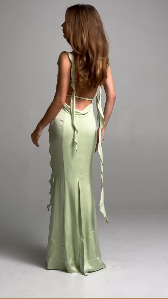 Sheath/Column Cowl Neck Sleeveless Floor-Length Long Evening Dresses With Sash BabaMila