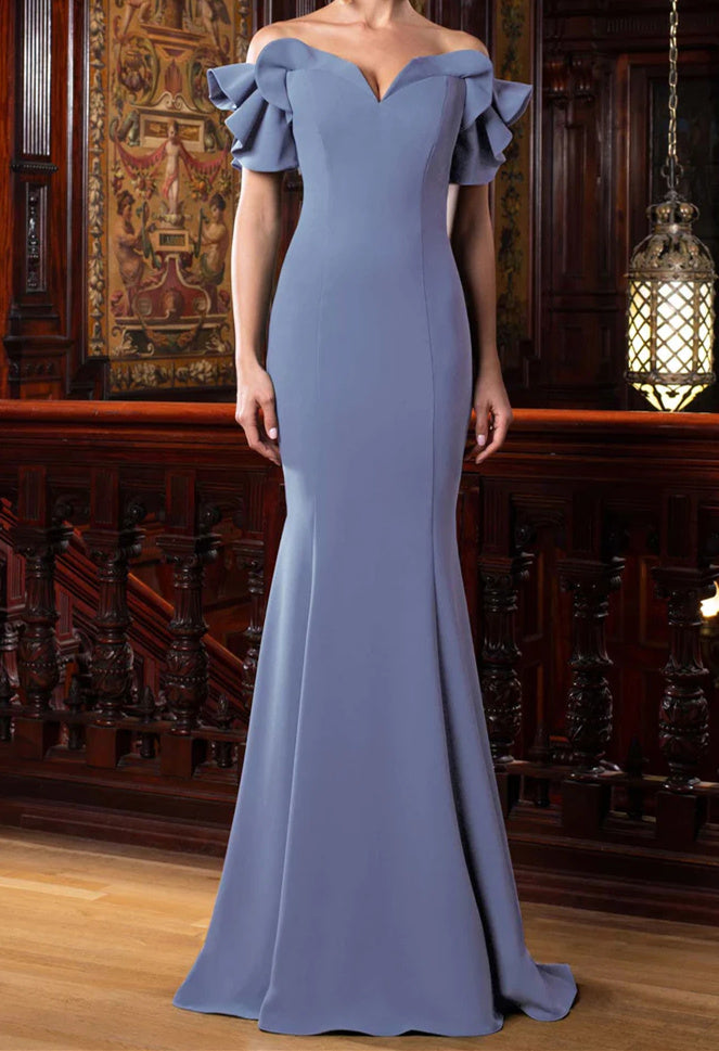 A-Line/Princess One-Shoulder Sleeveless Floor-Length Mother Of The Bride Dresses With Split Side BabaMila