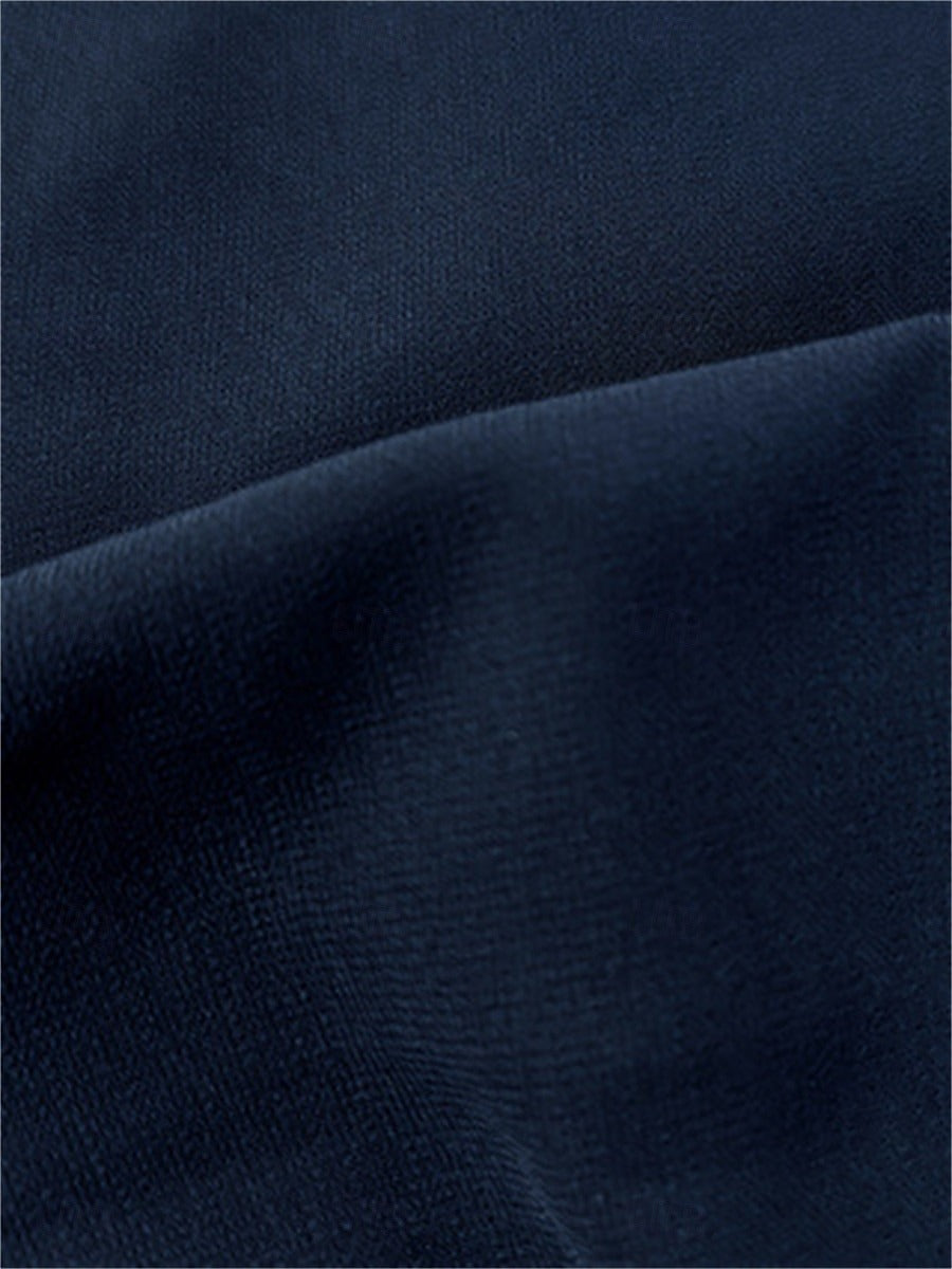 2 Pieces Scoop 1/2 Sleeves Ankle-Length Asymmetrical Mother Of The Bride Pantsuits With Button BabaMila