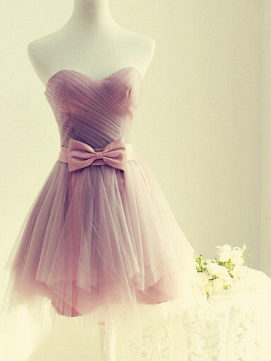 Homecoming Dress Sexy A-line Strapless Short Prom Dress Party Dress Homecoming Dress BabaMila