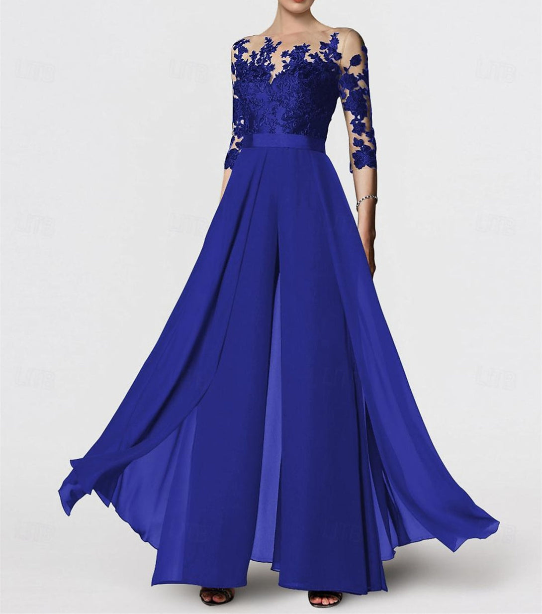 Sheath/Column Off-The-Shoulder Short Sleeves Tea-Length Unique Mother Of The Bride Dresses With Feathers BabaMila