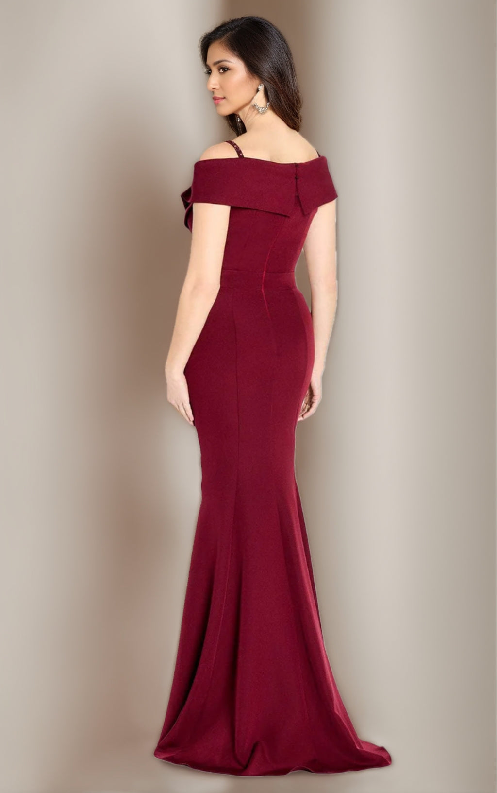 Trumpet/Mermaid Off-The-Shoulder Evening Dresses Floor-Length Party Dresses Pleated BabaMila