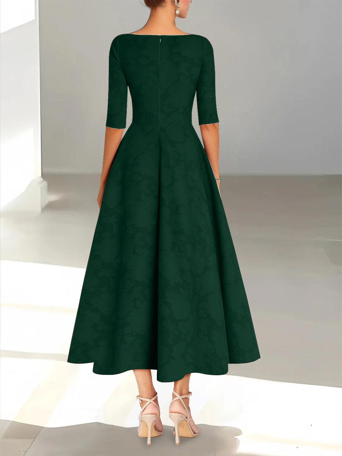 Sheath/Column Long Sleeves V-Neck Mother Of The Bride Dresses With Bow(S) BabaMila