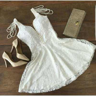 Cute Homecoming Dresses A line Straps Beading Lace Short Prom Dress Chic Party Dress Homecoming Dress BabaMila