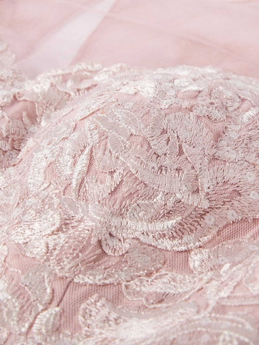 A-Line/Princess Scoop 3/4 Sleeves Lace Mother Of The Bride Dresses Floor-Length Evening Dress Formal Dress BabaMila