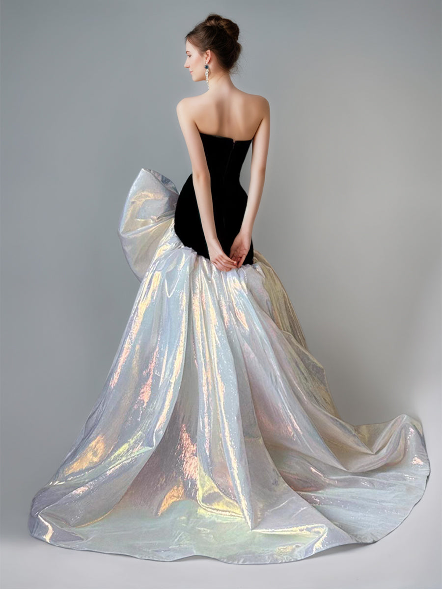 Trumpet/Mermaid Strapless Sleeveless Sophisticated Wedding Dress with Bow BabaMila