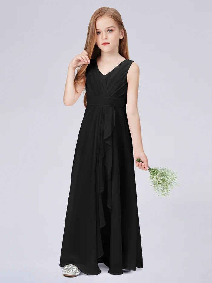 Chiffon Junior Bridesmaid Dress For Children Pageant Dress Gidiondress