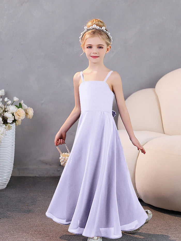 Girls Dresses Simple Chiffon Floor-Length Junior Bridesmaid Dresses Gidiondress