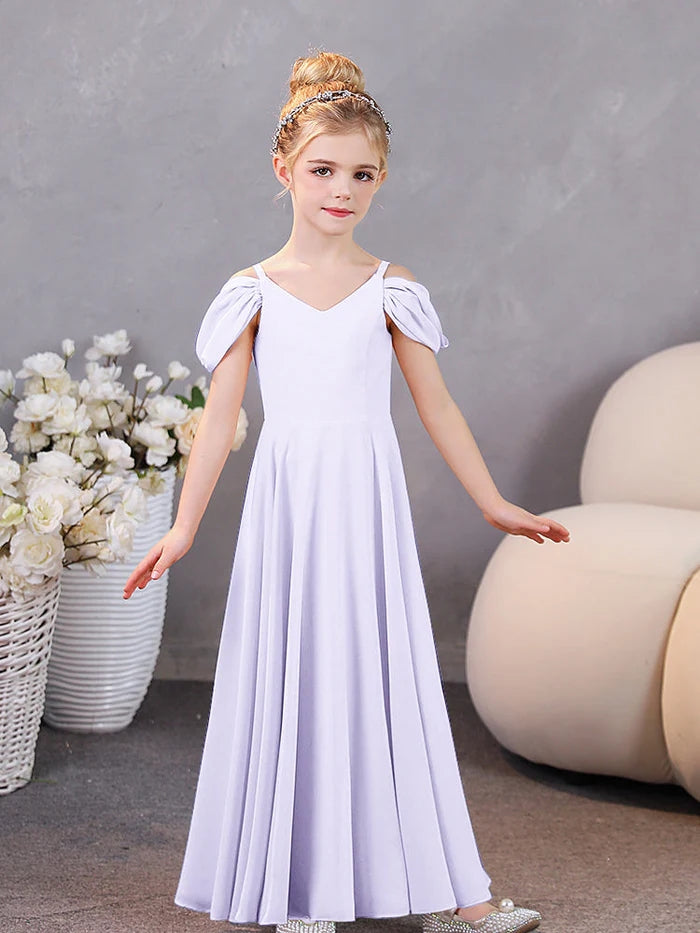 Girls Birthday Dresses Chiffon Floor-Length Junior Bridesmaid Dress/Party Dresses Gidiondress