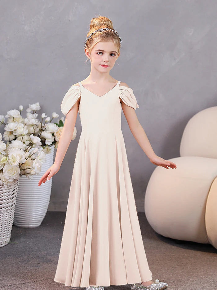 Girls Birthday Dresses Chiffon Floor-Length Junior Bridesmaid Dress/Party Dresses Gidiondress