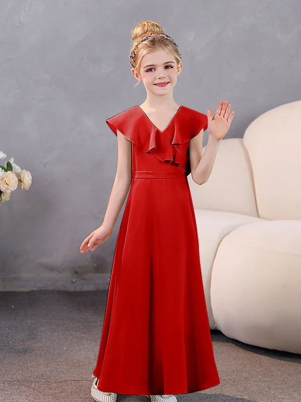 Girls Dresses Chiffon Floor-Length Junior Bridesmaid Dress Jr Dresses Gidiondress