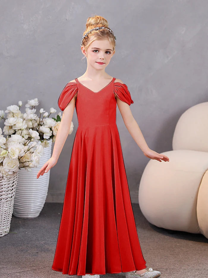 Girls Birthday Dresses Chiffon Floor-Length Junior Bridesmaid Dress/Party Dresses Gidiondress