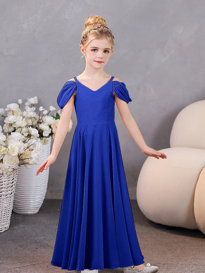 Girls Birthday Dresses Chiffon Floor-Length Junior Bridesmaid Dress/Party Dresses Gidiondress