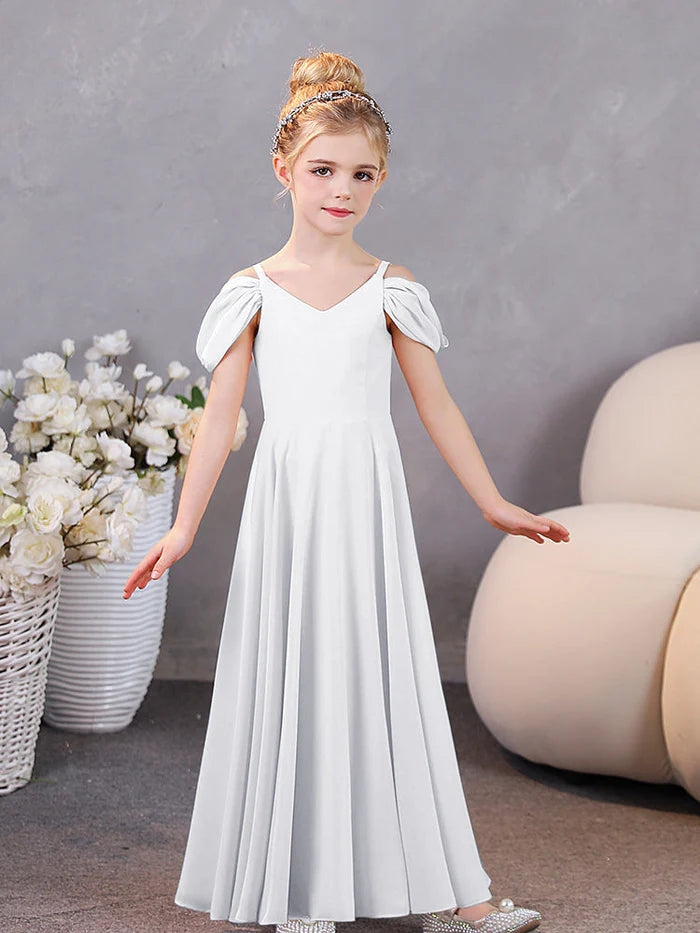 Girls Birthday Dresses Chiffon Floor-Length Junior Bridesmaid Dress/Party Dresses Gidiondress