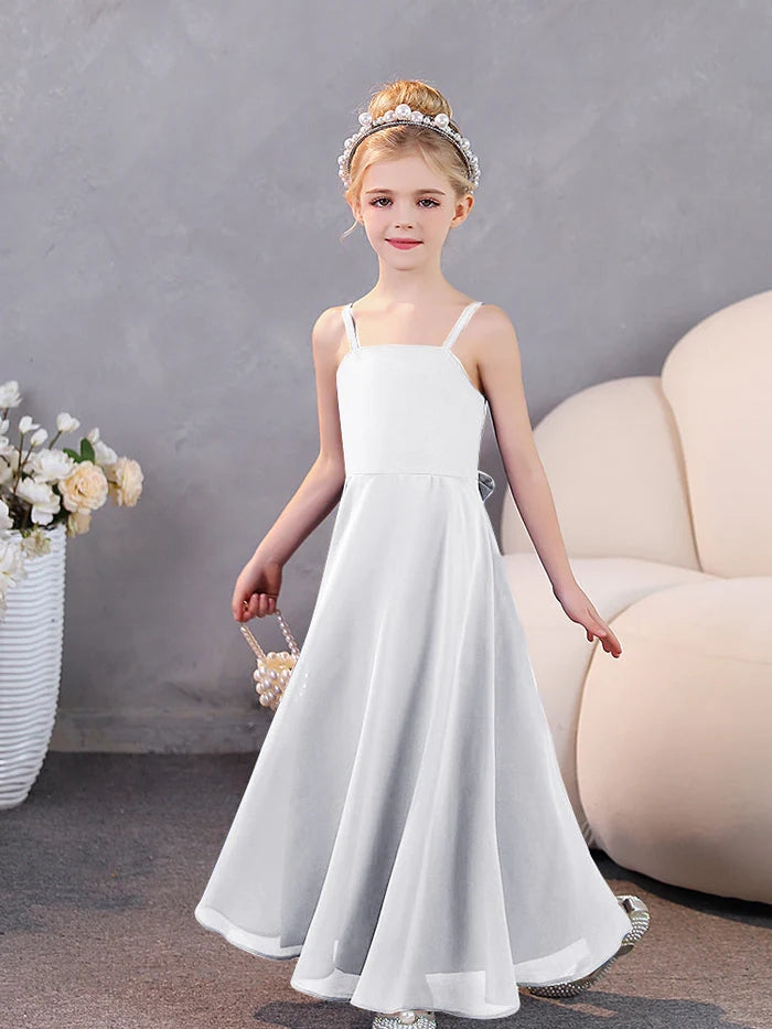 Girls Dresses Simple Chiffon Floor-Length Junior Bridesmaid Dresses Gidiondress