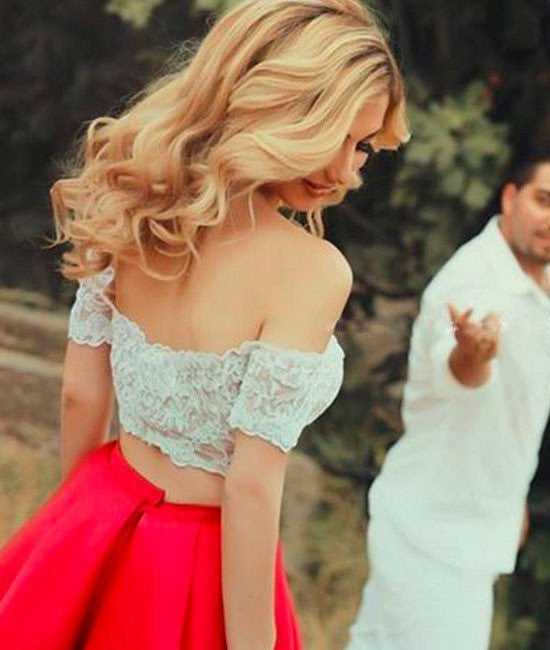 Homecoming Dress Tea-length Short Sleeve Short Prom Dress Party Dress Homecoming Dress BabaMila